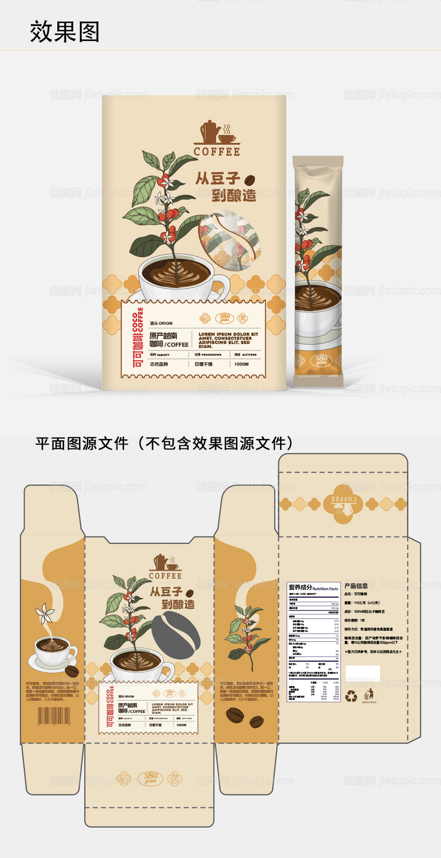 可可咖啡系列包装盒设计-源文件