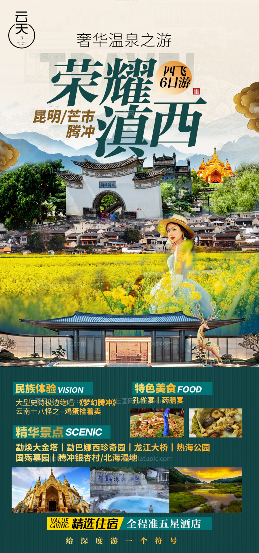 云南腾冲海报旅游海报-源文件